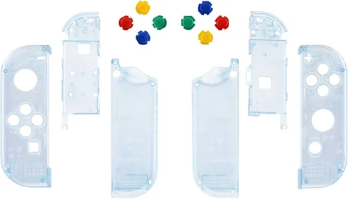 Vista 2 de eXtremeRate - Carcasa de control portátil Joy-Con con set de botones completo repuesto de carcasa hazlo tú mismo para control de Nintendo Switch