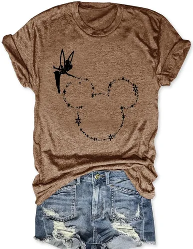 Vista 24 de Magic Kingdom Castle - Camisa de manga corta para mujer, estilo bohemio