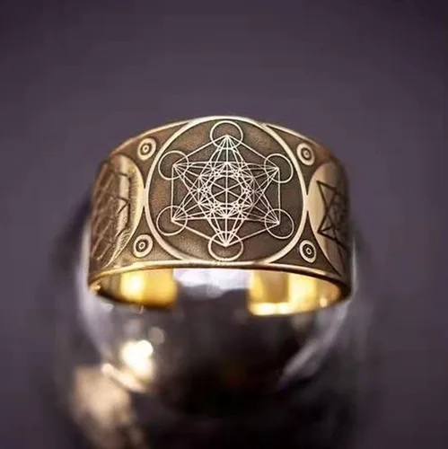 Vista 6 de XHBTS Metatrons - Collar de acero inoxidable para arcángel, metatrón, declaración de protección con dije de acero inoxidable ahuecado para cadena