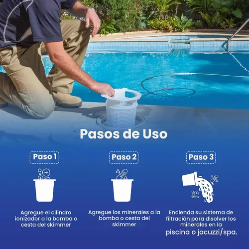Vista 9 de Purificador mineral XL Purple & Catalyst™ - Clarificador de agua para jacuzzis y piscinas con paquete mineral y ionizador de cobre - Unidad