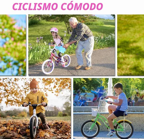 Vista 9 de YLG Cojín de asiento de bicicleta para niñas, funda de asiento de bicicleta acolchada de gel para niños, transpirable y extra suave, espuma