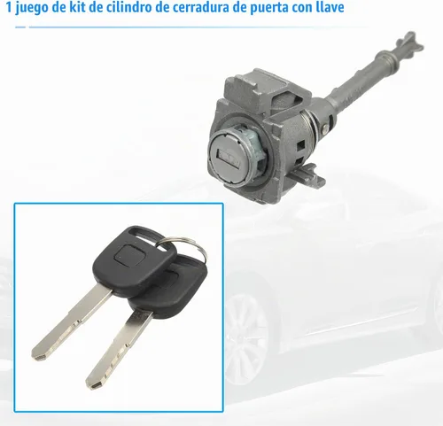 Vista 6 de X AUTOHAUX 1 Juego de cilindros de cerradura de puerta del lado del conductor con 2 llaves para Honda CRV 2012-2016 72185-T0A-A01
