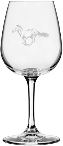 Vista 30 de Abaco Barb Body Horse - Copa de vino grabada multiusos (12.75 onzas) Unique Gifts for Horse Lovers, Personalized Wine Glasses, All-Purpose