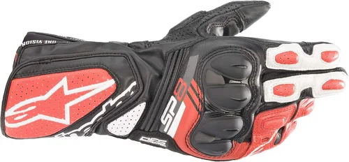 Vista 5 de Alpinestars Guantes SP-8 V3, cuero de guantelete completo, certificado CE, ajuste inspirado en la carrera, protección de nudillos, palma reforzada