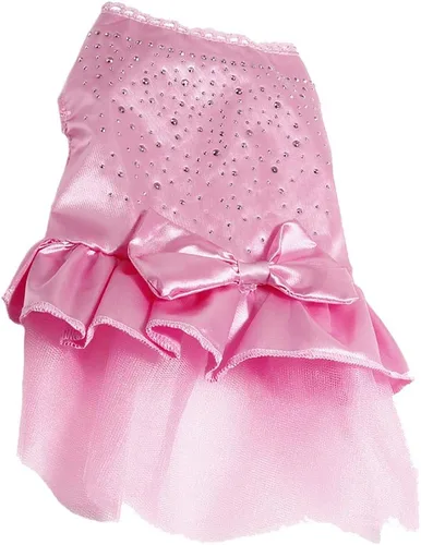 Vista 9 de Moda Dulce Cachorro Princesa Falda Tutu Vestido De Novia Para Perros Pequeños, Extra Pequeños - Rojo rojo (J-red)