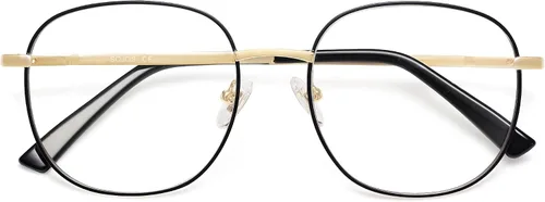 Vista 8 de SOJOS Classic Square Blue Light Blocking Glasses for Women Men Stylish Computer Glasses SJ1137