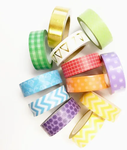 Vista 3 de ALLYDREW Rainbow Bright Washi Tapes, juego de 12