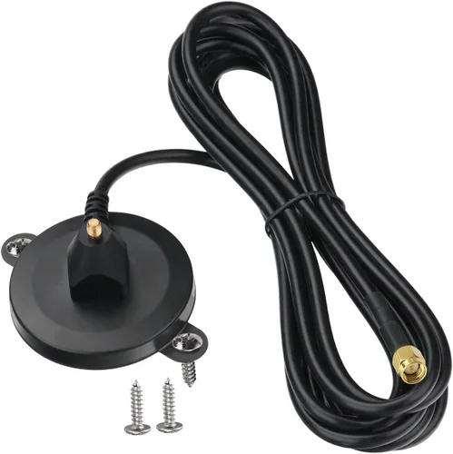 Vista 3 de Bingfu Alta ganancia 10dBi 0.14 oz LTE Base magnética celular MIMO SMA antena macho con cable RG58 compatible con 4G LTE Router CPE inalámbrico