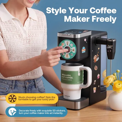 Vista 7 de Tastyle Cafetera BrewKit de una sola porción con espumador para taza K