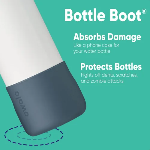 Vista 6 de Owala FreeSip - Botella de agua aislada de acero inoxidable de 24 onzas con funda de silicona