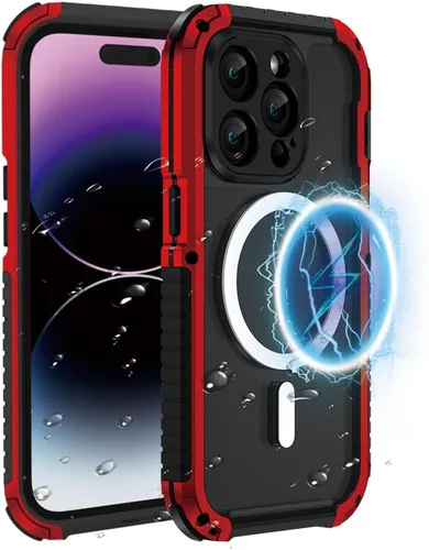 Vista 10 de FW - Funda de metal para iPhone 15 Pro, compatible con MagSafe, funda para iPhone 15 Pro, marco de metal de aluminio, cuerpo completo, resistente