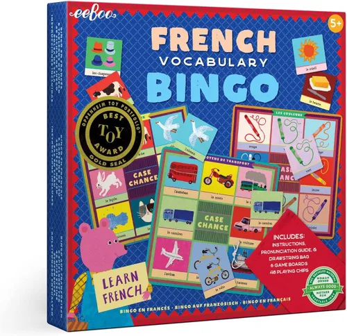 Vista 7 de eeBoo Juego de bingo en 4 idiomas/Español, Francés, Alemán, Chino Mandarín/Edades 3+