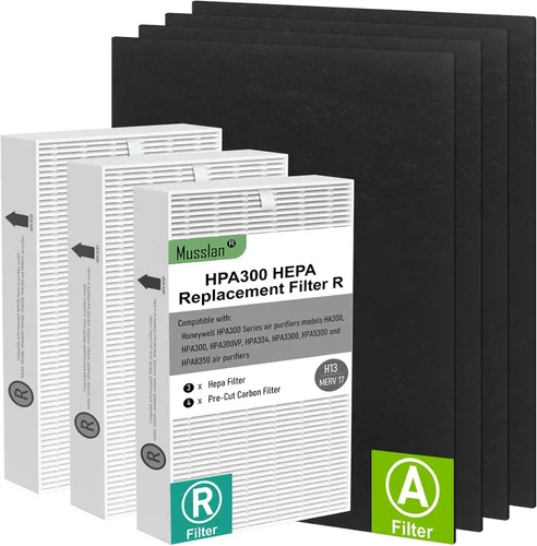 Vista 8 de Filtro HEPA HPA300 de repuesto compatible con purificador de aire Honeywell serie HPA300, HPA300, HPA304, HPA8350, HPA300VP, HPA3300b, HPA5300, 3