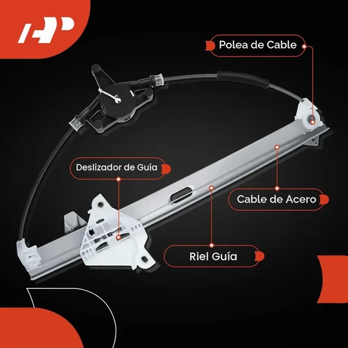 Vista 5 de A-Premium Regulador de Ventanilla Eléctrico Delantero Izquierdo del Lado del Conductor Sin Motor Compatible con Mazda 3/3 Sport 2014-2018