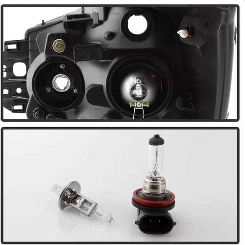 Vista 4 de AKKON - Faros de repuesto LED DRL de día con anillo doble halo y bisel negro para Nissan Titan Armada