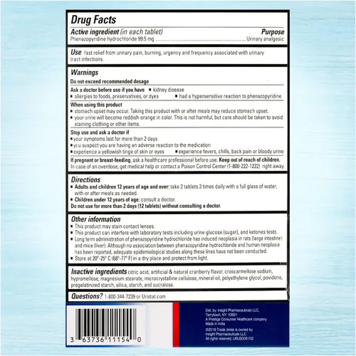 Vista 8 de Tabletas Uristat Ultra UTI para Alivio del Dolor, Alivio Rápido de Infección del Tracto Urinario del Dolor Urinario, Ardor, Urgencia, Máxima