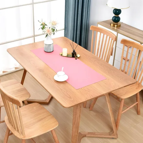 Vista 27 de Camino de Mesa Beige Estilo Granja Caminos de Mesa Pequeños Cortos de 36 Pulgadas Camino de Mesa de Centro para Cómoda Sala de Estar Dormitorio