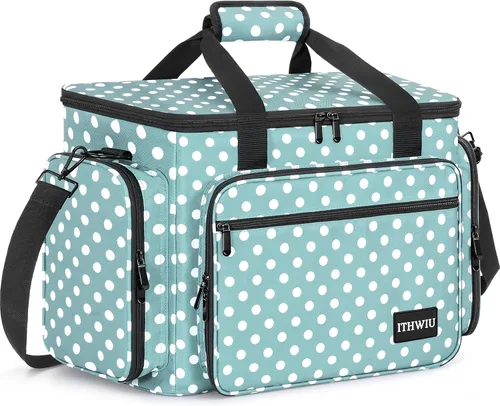 Vista 20 de Estuche de transporte para máquina de coser con múltiples bolsillos de almacenamiento para accesorios, bolsa universal de almacenamiento compatible