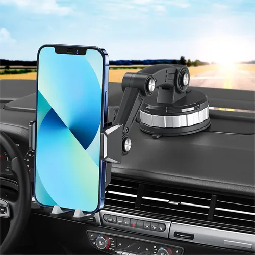 Vista 7 de Soporte de teléfono para automóvil, soporte de teléfono mejorado giratorio de 360° con ventosa para salpicadero, parabrisas, universal para iPhone
