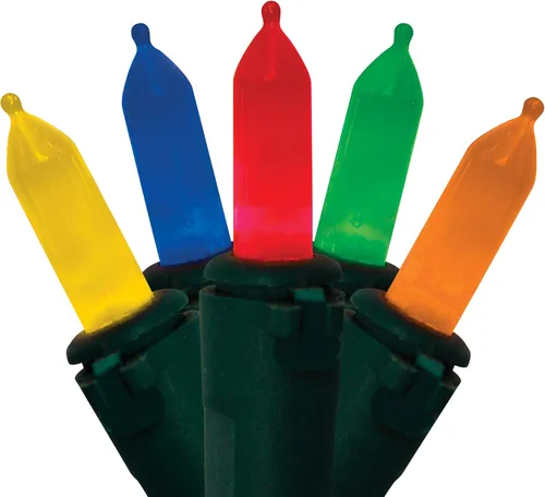 Vista 7 de Brite Star 50 Lt Warm Glow tradicional mini luces LED, blanco cálido, cable verde