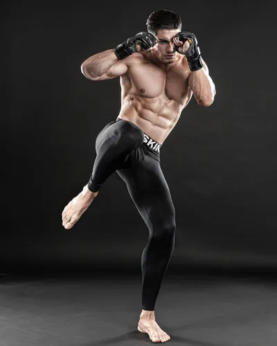 Vista 8 de DRSKIN 5, 4, 3 or 1 Pack Mens Compression Pants Tights Leggings Sports Baselayer Running Athletic Workout Active