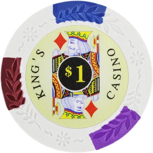 Vista 10 de Brybelly King's Casino Premium - Fichas de póquer de 0.49 oz, compuesto de arcilla pesada – Paquete de 50