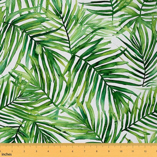 Vista 13 de Tela de surf por el patio, tela de tapicería de surf oceánico, tela decorativa de tabla de surf bohemia, tela de palmera hawaiana para exteriores