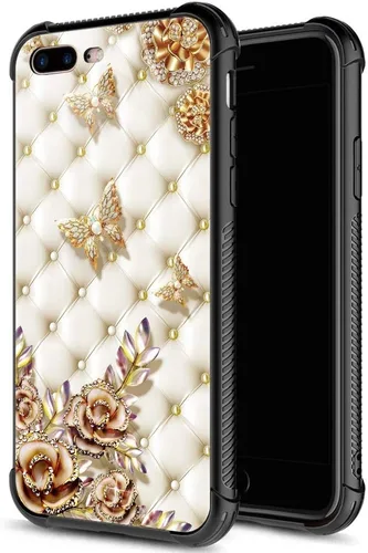 Vista 45 de ZHEGAILIAN Funda para iPhone 7/8 Plus, protección de grado militar, esquinas a prueba de golpes, funda antiarañazos para iPhone 7/8 Plus, girasol