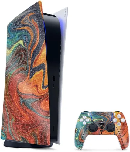 Vista 74 de MightySkins - Skin para juegos con purpurina brillante para PS5 y PlayStation 5, ágata amatista, acabado duradero con purpurina de alto brillo