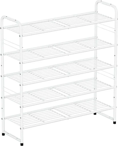 Vista 14 de SUFAUY - Estante para zapatos apilable de 2 niveles, zapatero para entrada, con gran capacidad, organizador de calzado para dormitorio, rejilla