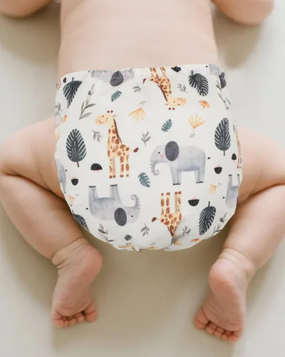 Vista 4 de babygoal Cubierta de Tela para Bebé para Pañales Predoblados, Planos o Ajustados – Ajustable, Reutilizable, Cubierta de Pañal de Natación Impermeable