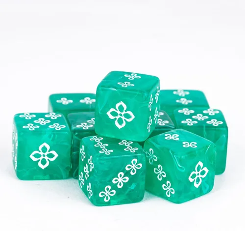 Vista 19 de Juego de 10 dados D6 de 16 mm, juego de dados blancos de 6 lados para juegos de mesa RPG Leather Storage Bag, DM Gift, for Dungeons and Dragons