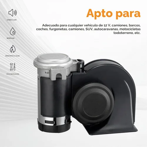 Vista 7 de Bocinas de tren ruidosas bocinas para coche/camión Bocina de aire compacta