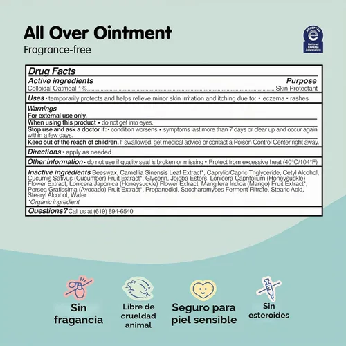 Vista 7 de Tubby Todd Ungüento completo, crema para eccema de bebé para pieles sensibles Crema multiusos para aliviar la piel del bebé para piel seca, sin
