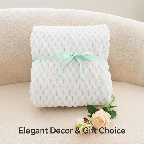Vista 40 de BEDELITE Manta de forro polar para sofá y cama, manta decorativa de jacquard 3D de almendra, súper suave y acogedora, manta mullida cálida adecuada