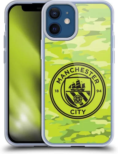 Vista 63 de Head Case Designs Funda de gel con licencia oficial del Manchester City Man City FC Blue Moon Badge Camou [protección de grado militar] compatible