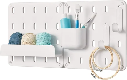 Vista 7 de iDesign Cade - Organizador modular de plástico sin BPA para colgar, ganchos de almacenamiento individuales, 4.88 x 2.67 x 1.25 pulgadas, blanco mate