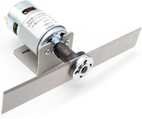 Vista 5 de DIY Cortacésped Set DC 12V 775 Motor Manganeso Acero Hoja Jardín Cortadora Herramientas Mini Hierba Cortadora