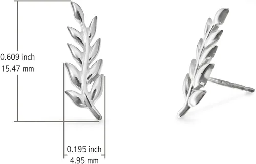 Vista 5 de Plata de ley Boma Leaf Ear Crawler
