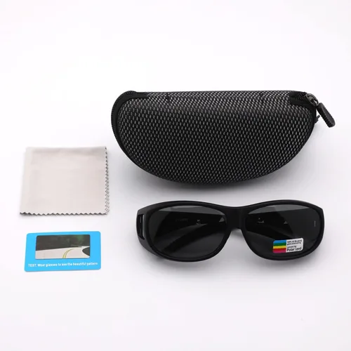 Vista 5 de BangLong Gafas de sol polarizadas con protección UV para hombres y mujeres, Negro