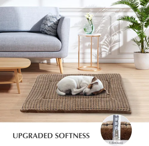 Vista 7 de BVAGSS Almohadilla Reversible para Jaula de Perro, Colchoneta de Cama para Mascotas de Espuma Viscoelástica, Colchón Suave y Cálido Lavable a