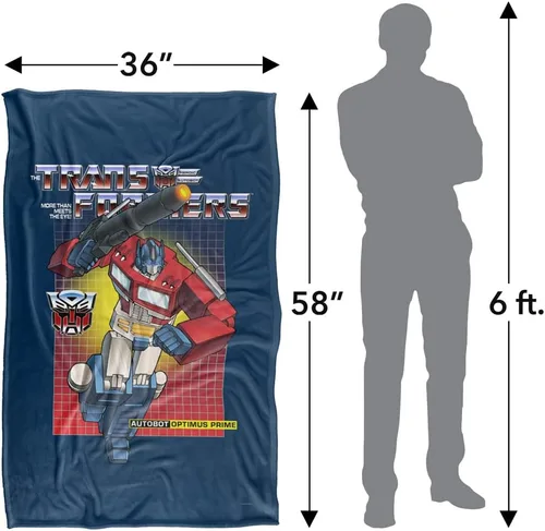 Vista 5 de Transformers Optimus Prime - Manta de tacto sedoso, súper suave, 36 x 58 pulgadas