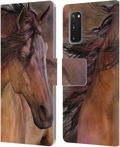Vista 92 de Head Case Designs Officially Licensed Laurie Prindle A Morgan Christmas Western Stallion Leather Wallet Case Compatible with Samsung Galaxy A07 4G