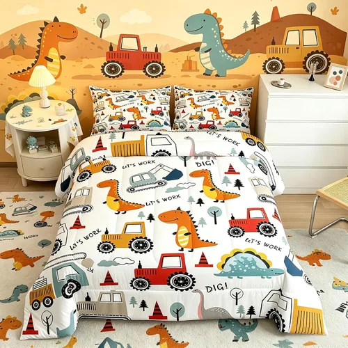 Vista 21 de Feelyou Juego de ropa de cama con estampado de aviones para niños y niñas, juego de funda de edredón de microfibra estilo boceto azul y blanco