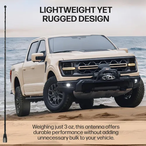 Vista 6 de AntennaMastsRus – 2009 – 2018 Dodge Ram Truck 1500 – antena de Repuesto, Negro
