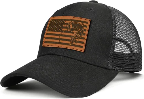 Vista 9 de Mens Hat Snapback Trucker Hats Outdoor Gifts for Men Dad Husband Father's Day Leather Pattern Baseball Cap Cs1012 Pie Grande-00