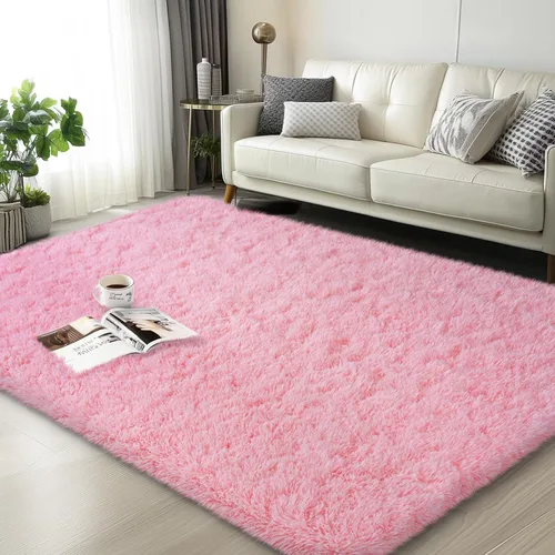 Vista 27 de Mugorn - Alfombras suaves y esponjosas de 2 x 3 pies para el hogar, alfombra pequeña con 4 mallas antideslizantes, color negro, 2 x 3 pies