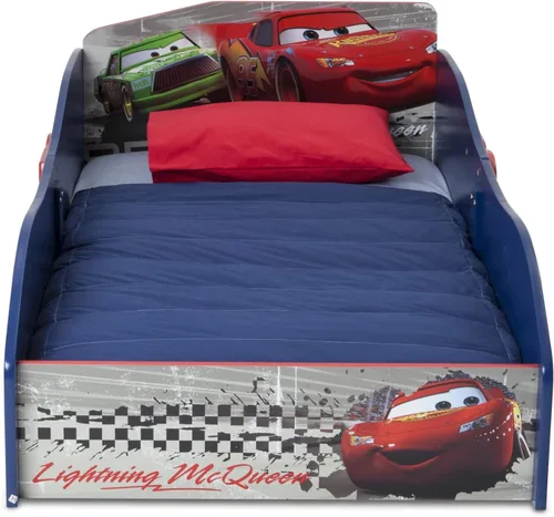 Vista 5 de Delta Children - Cama interactiva de madera para niños pequeños, modelo Cars de Disney/Pixar