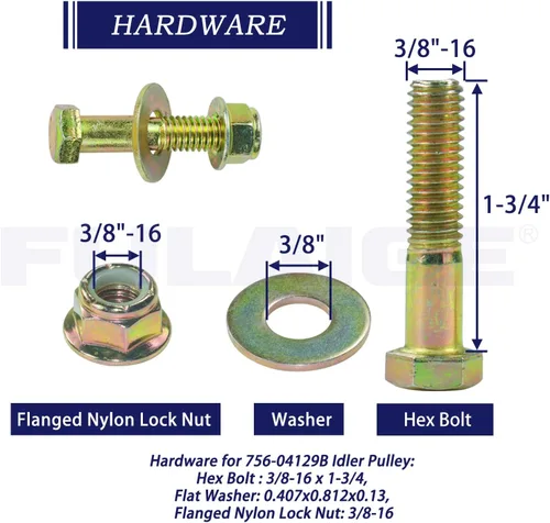 Vista 5 de 756-04129B El kit de polea tensora reemplaza a Cub Cadet 756 04129, 753-08171 MTD 753 08171, 753-08068, 753-08068A, 75604129B, Cub Cadet 756-04129B
