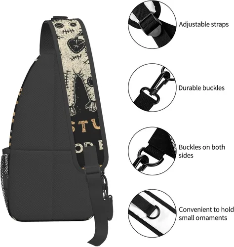 Vista 5 de RIMENCH Bolso bandolera multiusos, bolsos cruzados informales, mochila premium para el hombro en el pecho, color 980, Bandolera